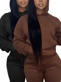 LW BASICS 2 Pack Solid Color Kangaroo Pocket Hoodie Sweatshirt