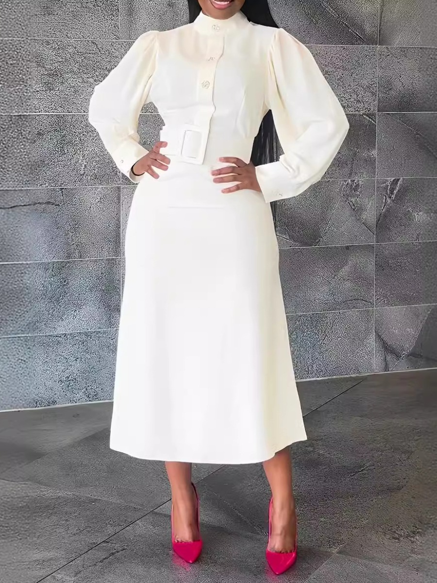 LW Plus Size Solid Color Dress