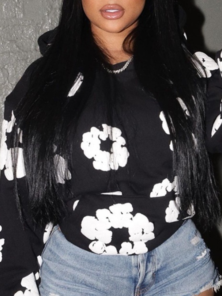 LW Pattern Floral Hoodie