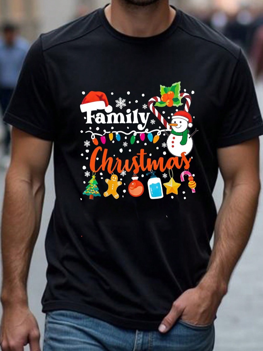 LW Men Pattern Letter T-shirt
