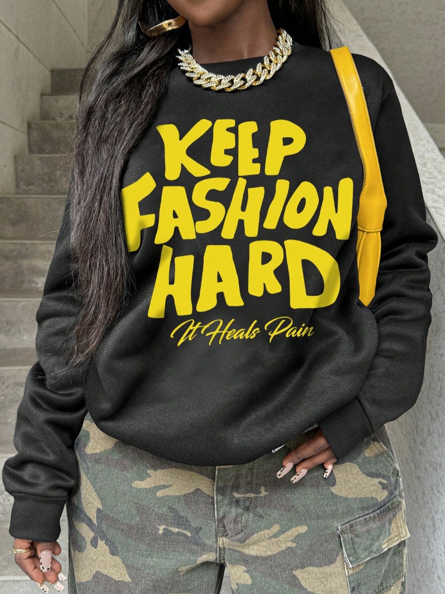 LW Pattern Letter Sweatshirt