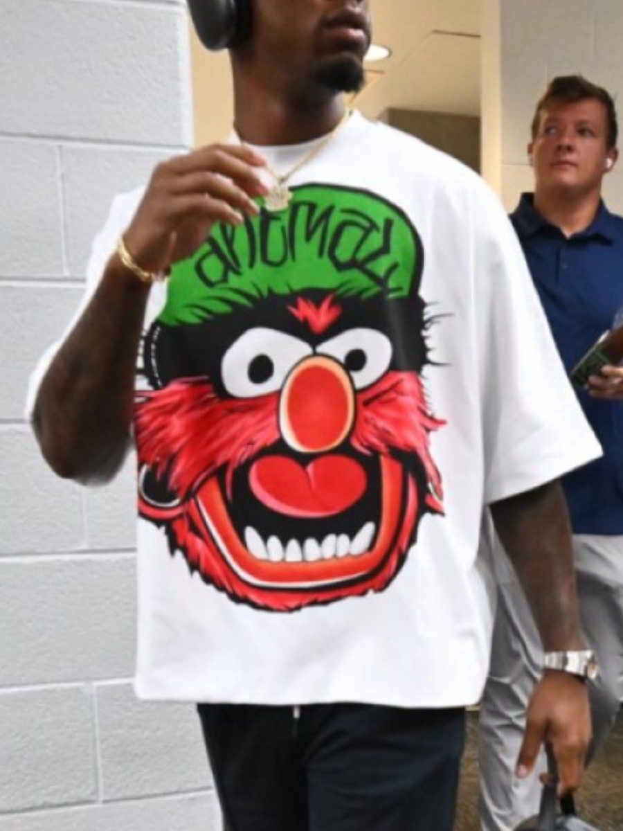 LW Men Pattern Cartoon Print T-shirt