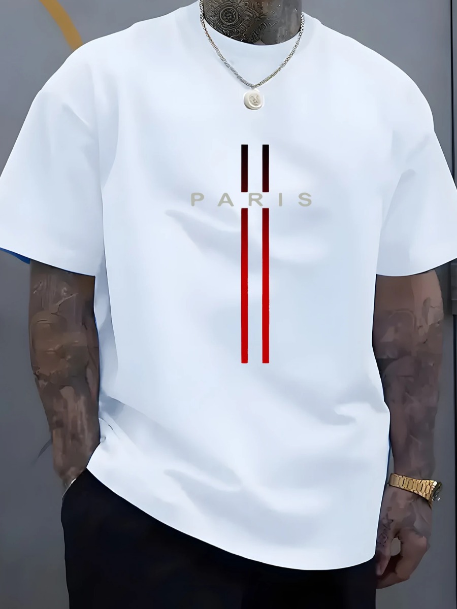 LW Men Pattern Striped T-shirt