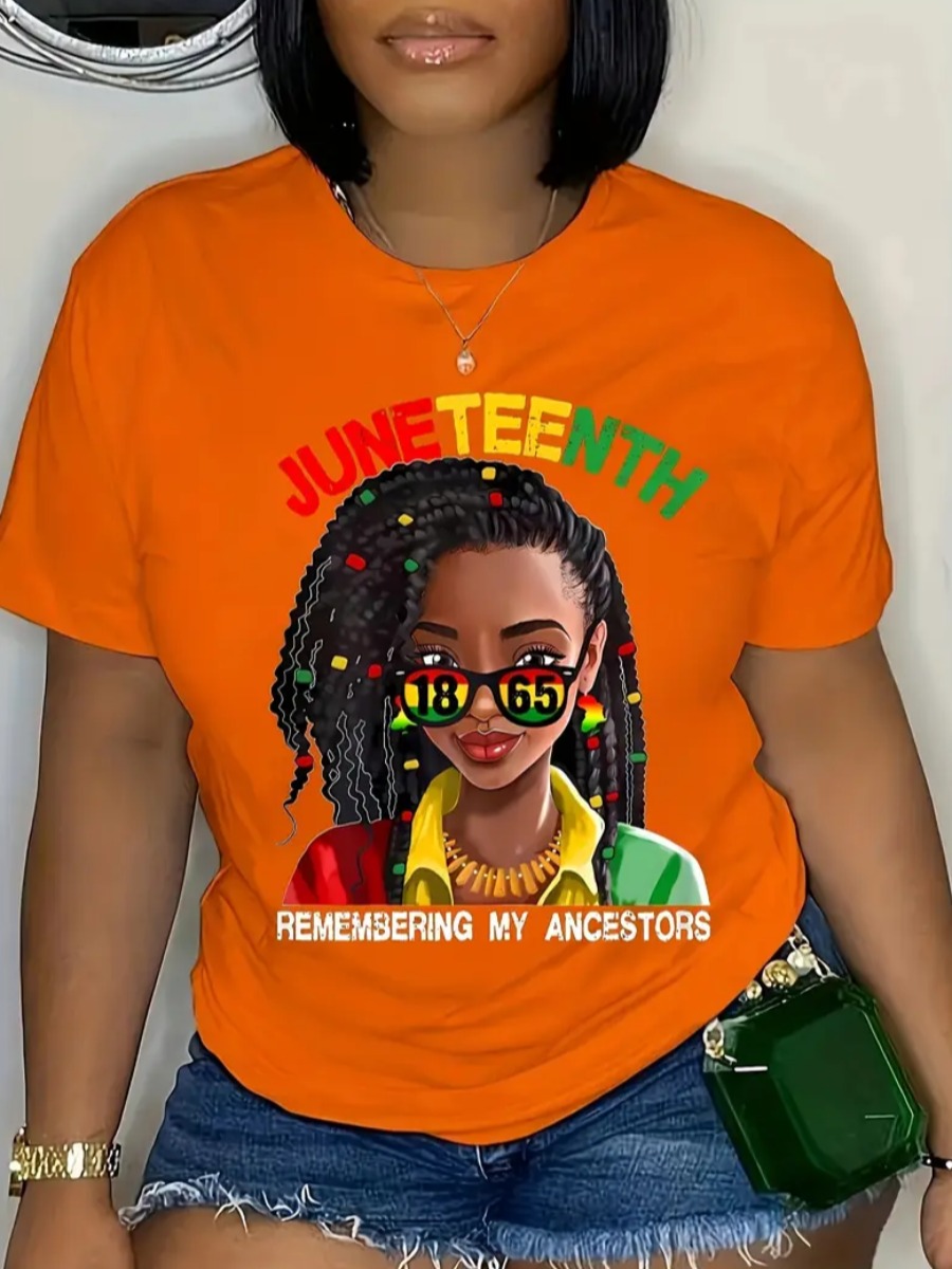 LW Pattern Cartoon Print T-shirt