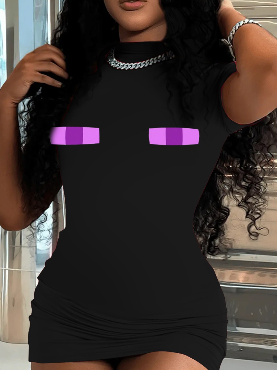 LW Pattern Geometric Mini Dress