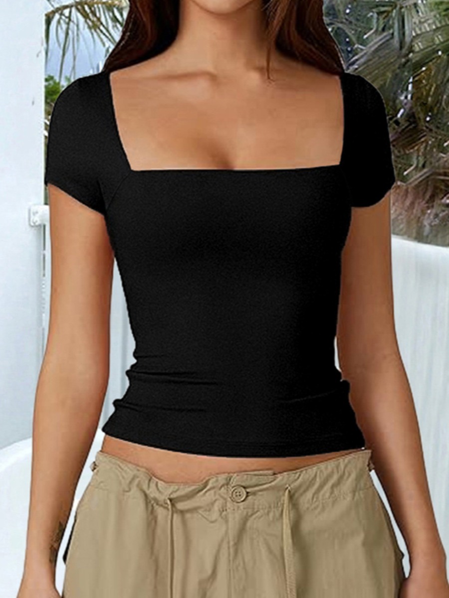 LW BASICS Solid Color T-shirt