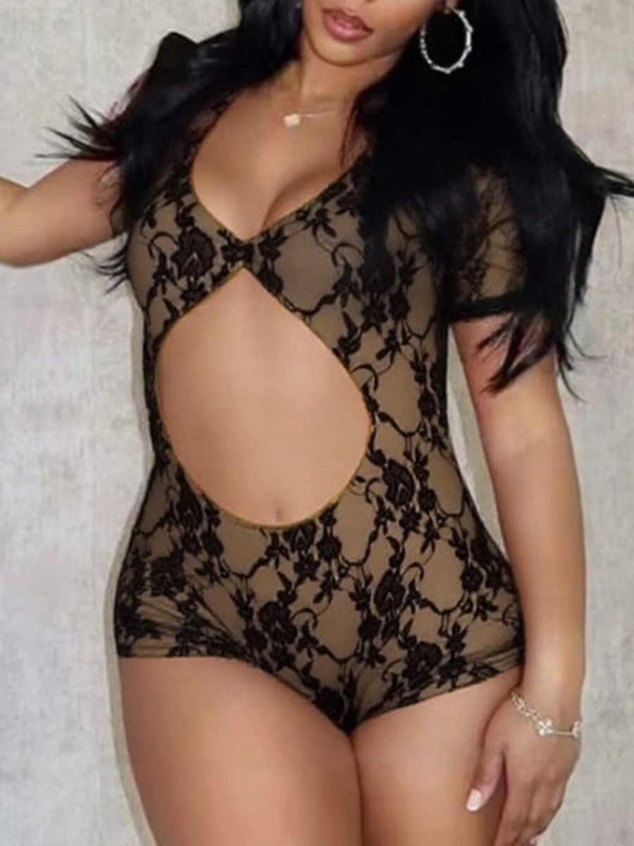 LW SXY Cut Out Floral Romper