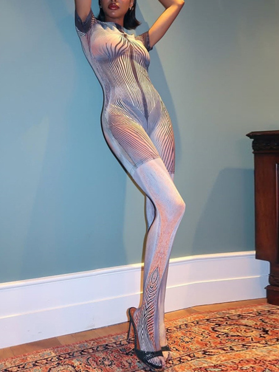 LW SXY Pattern Geometric Jumpsuit
