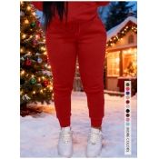 LW BASICS Drawstring Solid Color Pants