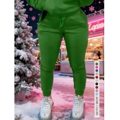 LW BASICS Drawstring Solid Color Pants